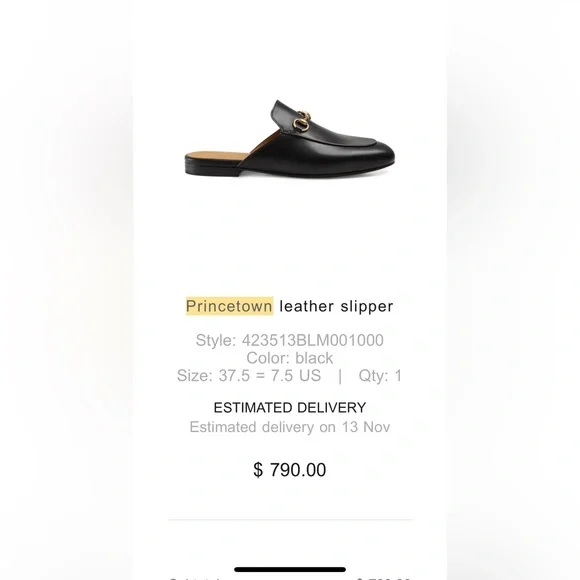 Gucci Princetown black leather mules - Picture 7 of 10